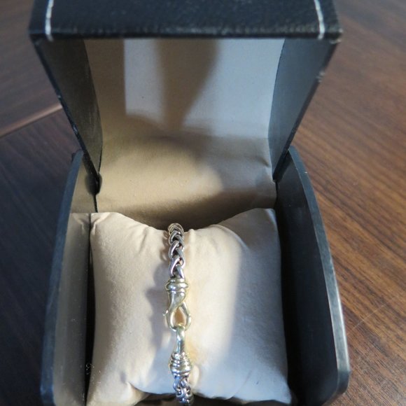 David Yurman Wheat 14K Gold/SS .925 Bracelet - Picture 3 of 10